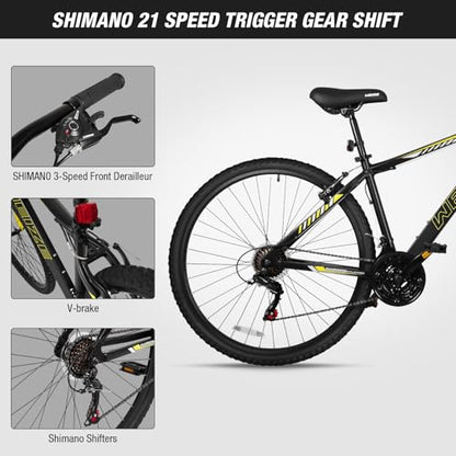 29-Inch Hardtail Mountain Bike With 21-Speed Gears