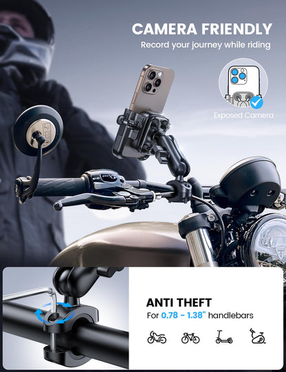 All-Metal Anti-Shake Bike Phone Mount