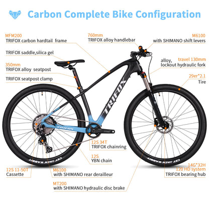 Carbon Mountain Bike with Shimano Deore 12-Speed