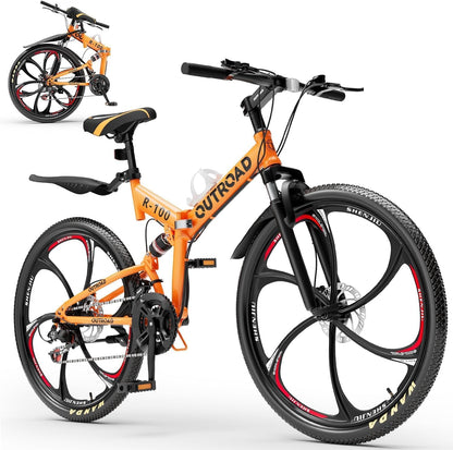 26-Inch Folding Mountain Bike With Full Suspension