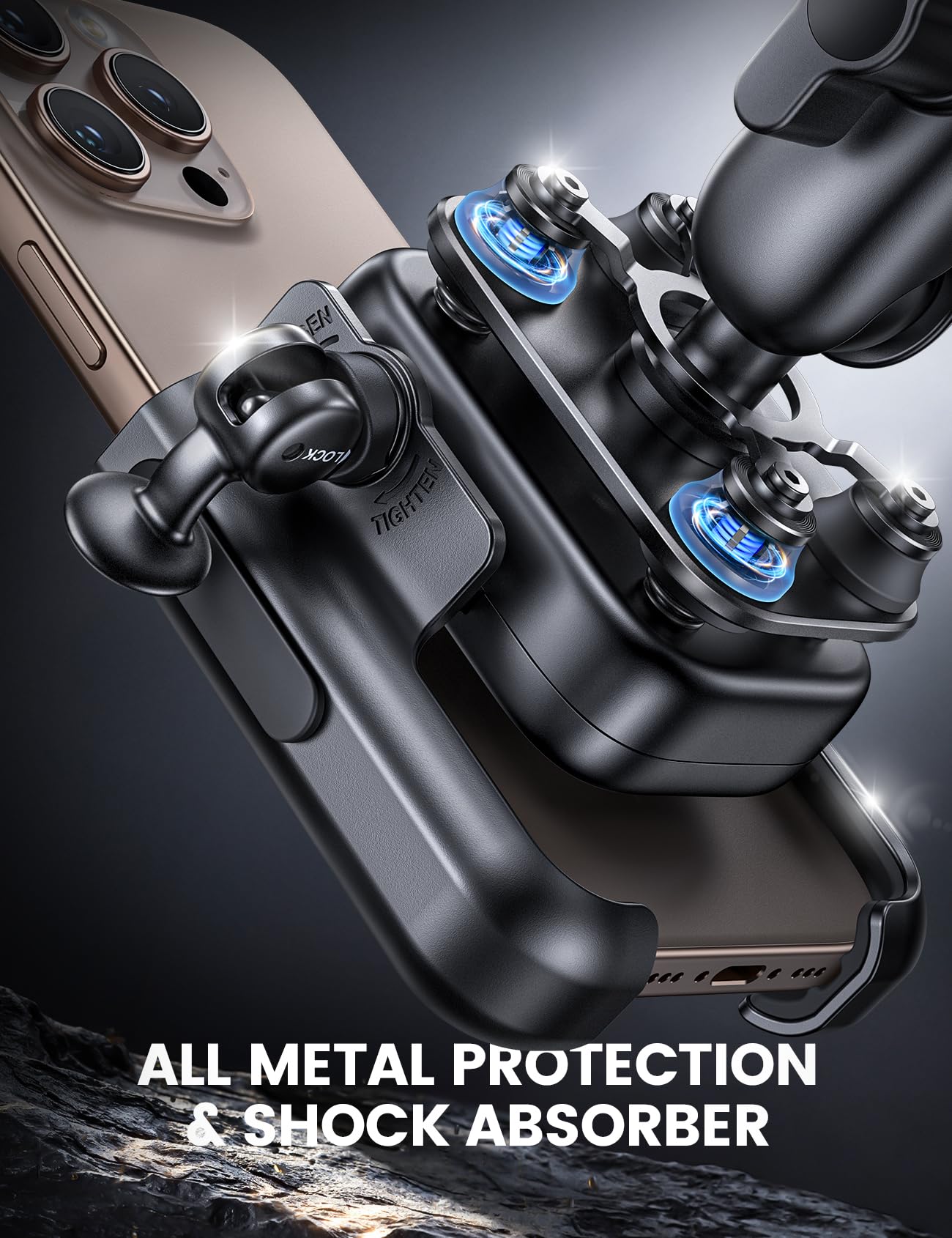 All-Metal Anti-Shake Bike Phone Mount
