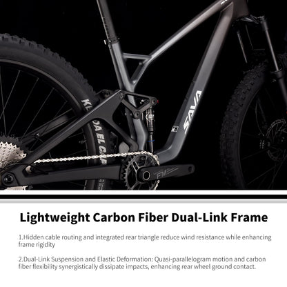 Carbon Full Suspension Mountain Bike With 12-Speed