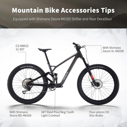 Carbon Full Suspension Mountain Bike With 12-Speed