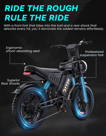 Fat Tire Electric Bike With NFC Smart Unlock
