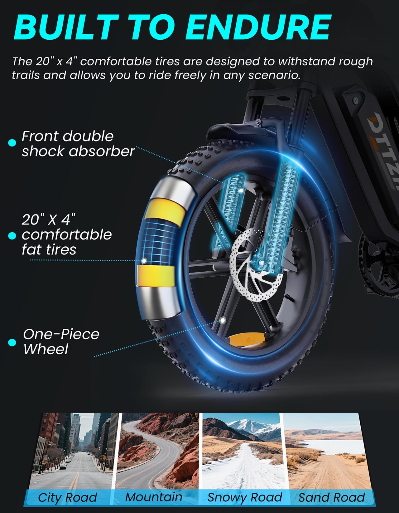 Fat Tire Electric Bike With NFC Smart Unlock