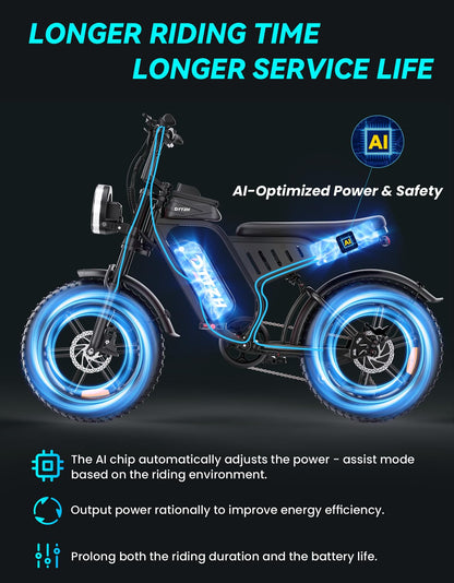 Fat Tire Electric Bike With NFC Smart Unlock