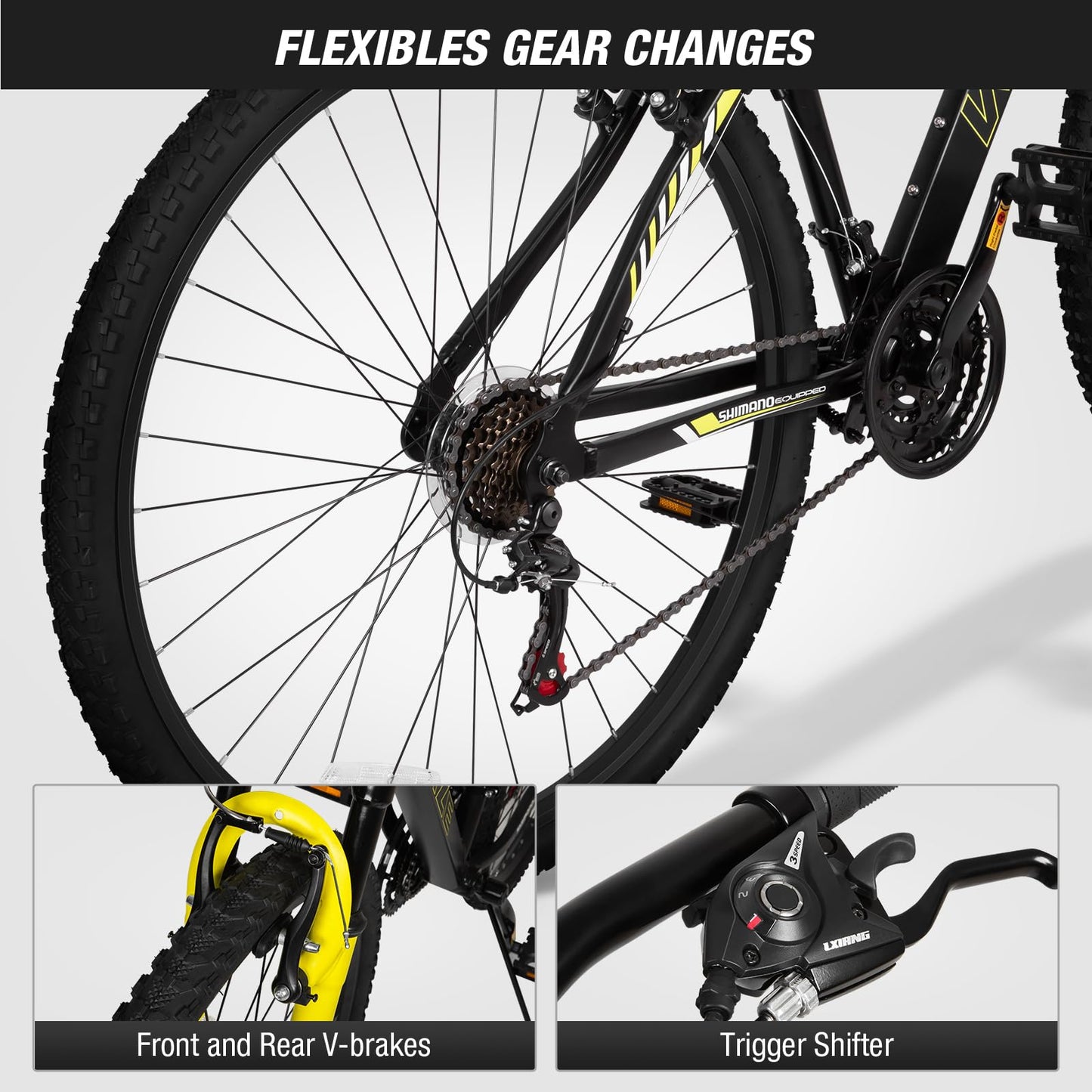 29-Inch Hardtail Mountain Bike With 21-Speed Gears