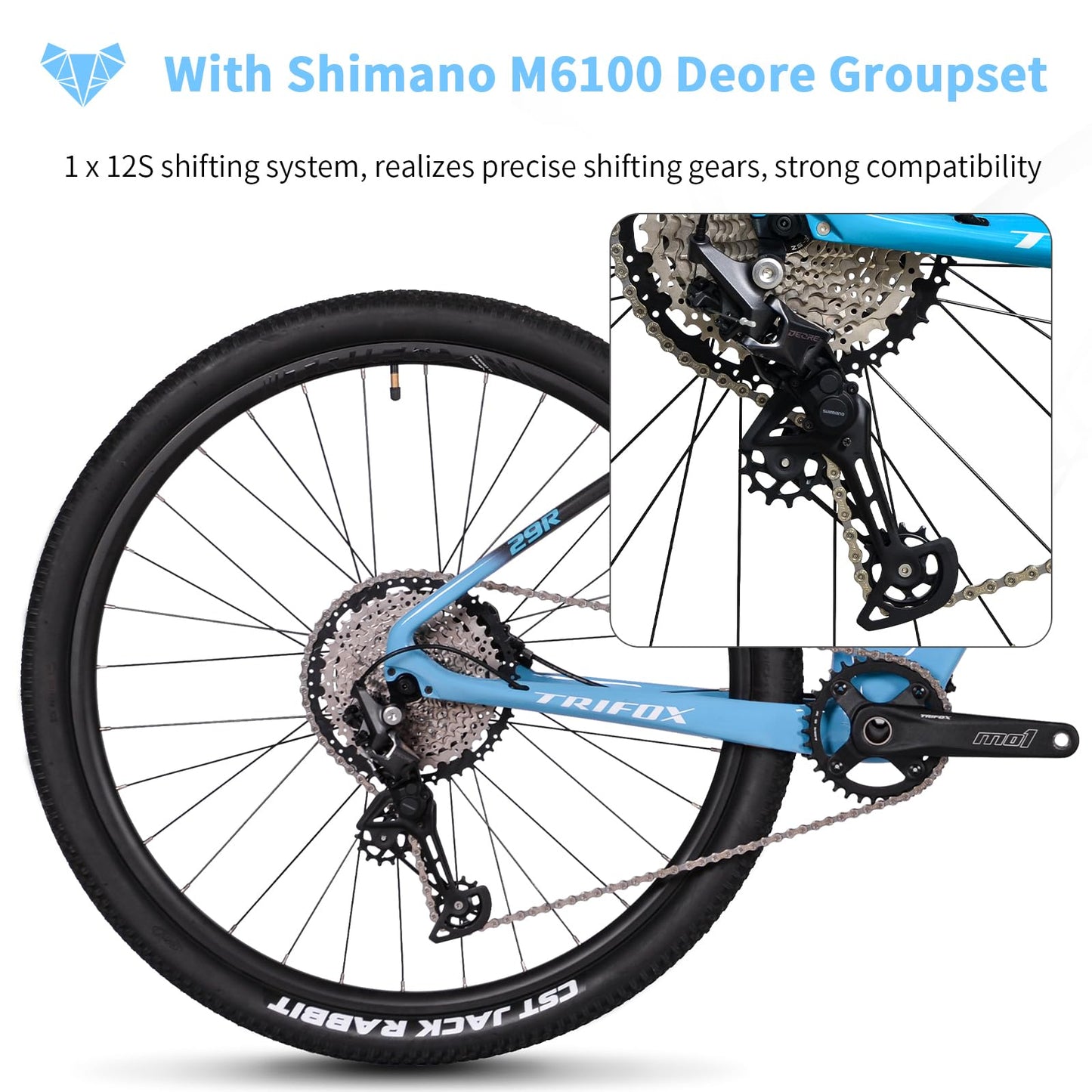 Carbon Mountain Bike with Shimano Deore 12-Speed