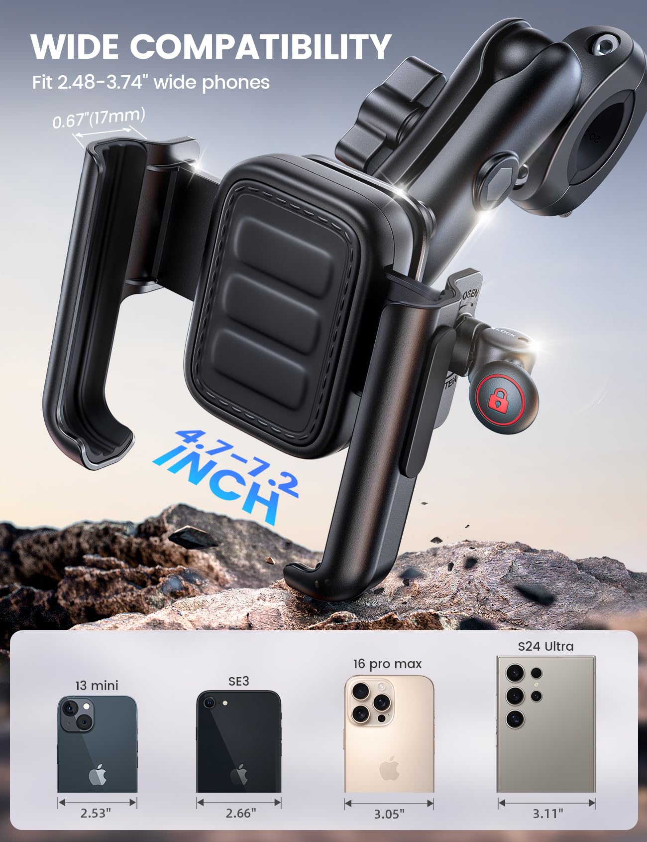 All-Metal Anti-Shake Bike Phone Mount