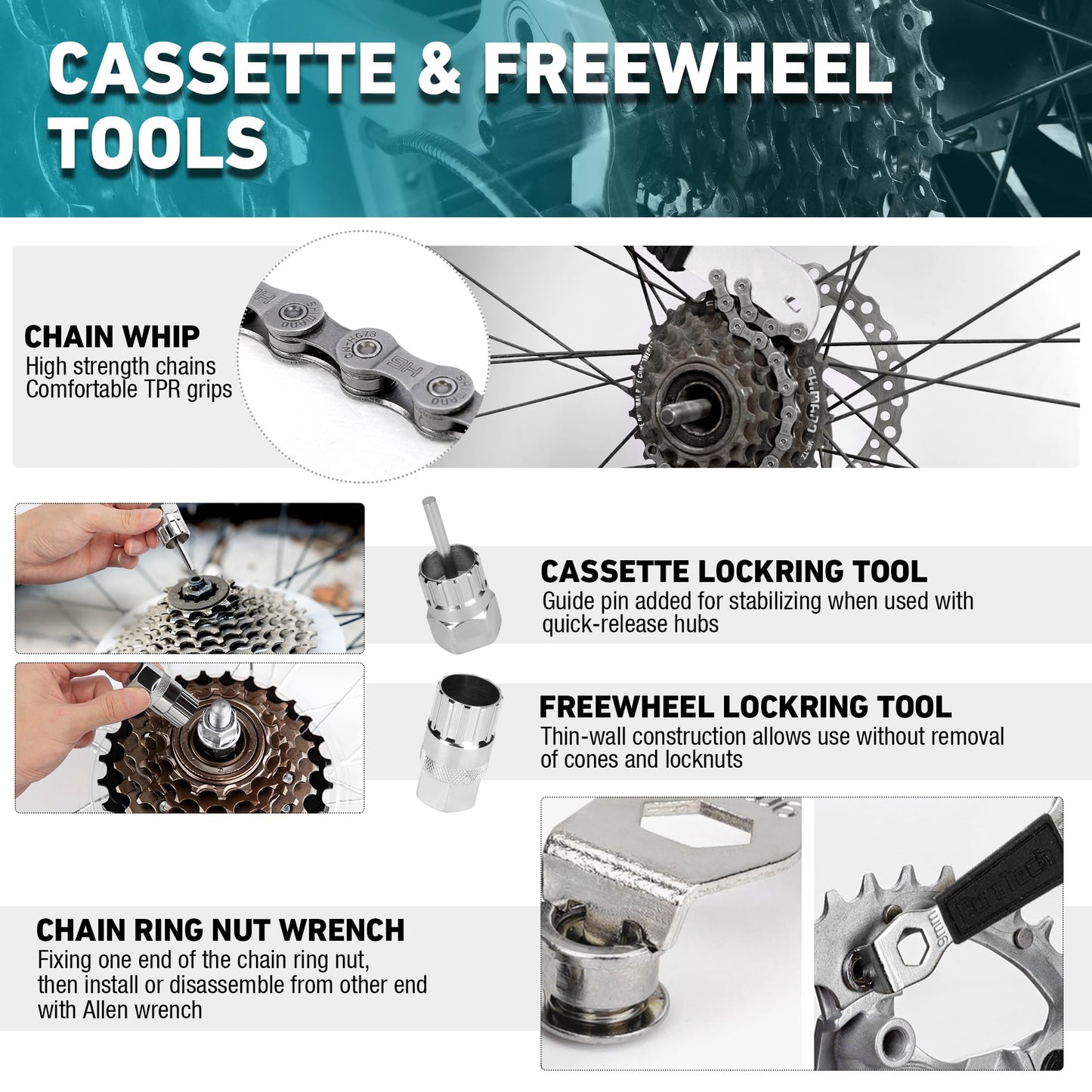 41-Piece Complete Bicycle Repair Tool Kit