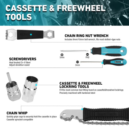 41-Piece Complete Bicycle Repair Tool Kit