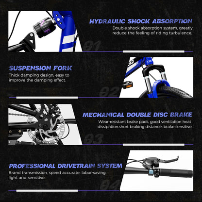 26-Inch Folding Mountain Bike With Full Suspension