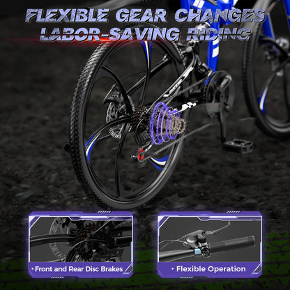 26-Inch Folding Mountain Bike With Full Suspension
