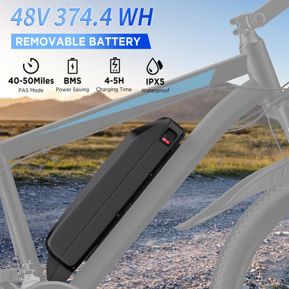 1000W Electric Mountain Bike With 50-Mile Range