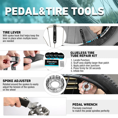 41-Piece Complete Bicycle Repair Tool Kit