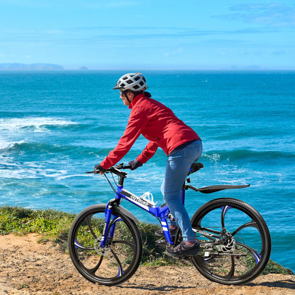 26-Inch Folding Mountain Bike With Full Suspension